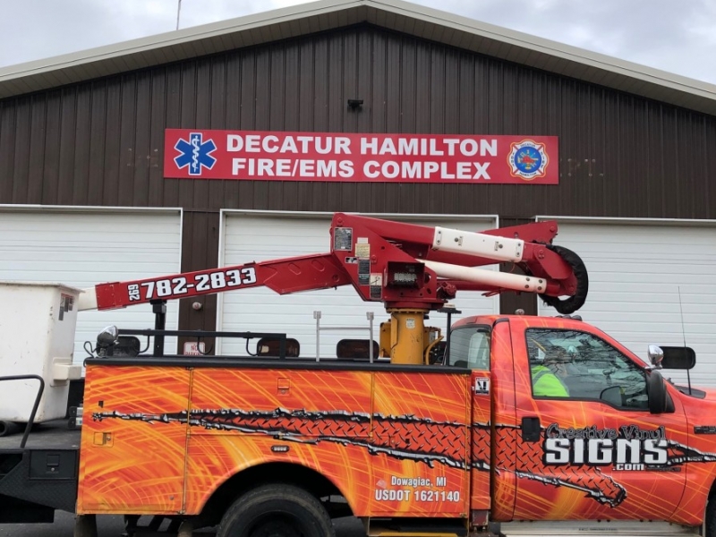 Digital Print Sign_Decatur Hamilton Fire-EMS Complex_Vehicle Graphics_Creative Vinyl Signs Truck