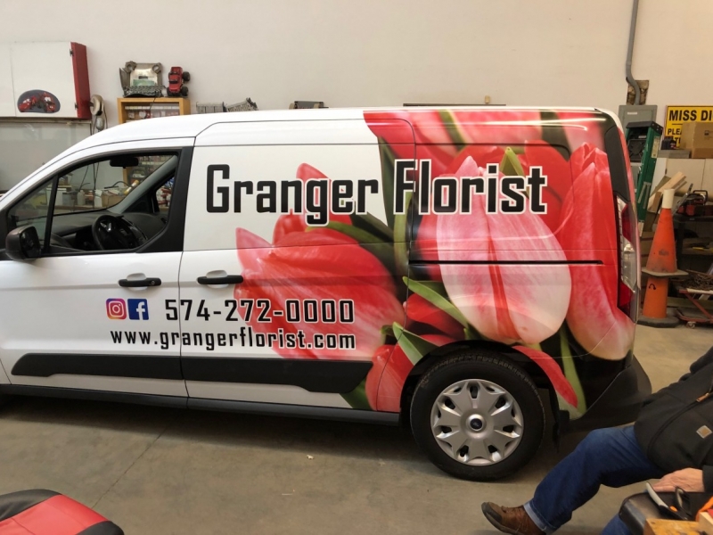 Vehicle Graphics_Granger Florist Vehicle Van