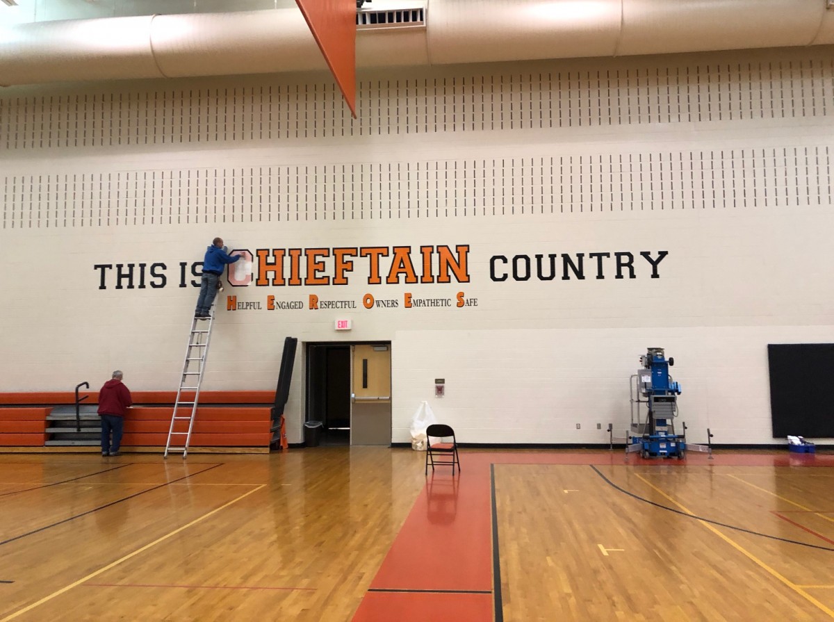 Vinyl Graphics_Heiftain Country_Basketball Court Wall
